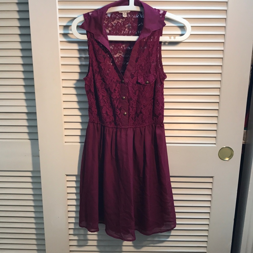 Macy's Plum A-Line Dress